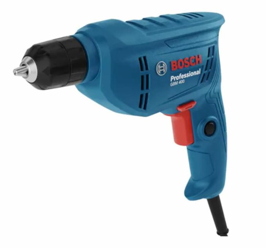 Bosch GBM 400 Professional Rotary Drill – Lightweight Drill Machine for Wood and Metal Drilling in Workshop and Maintenance Tasks